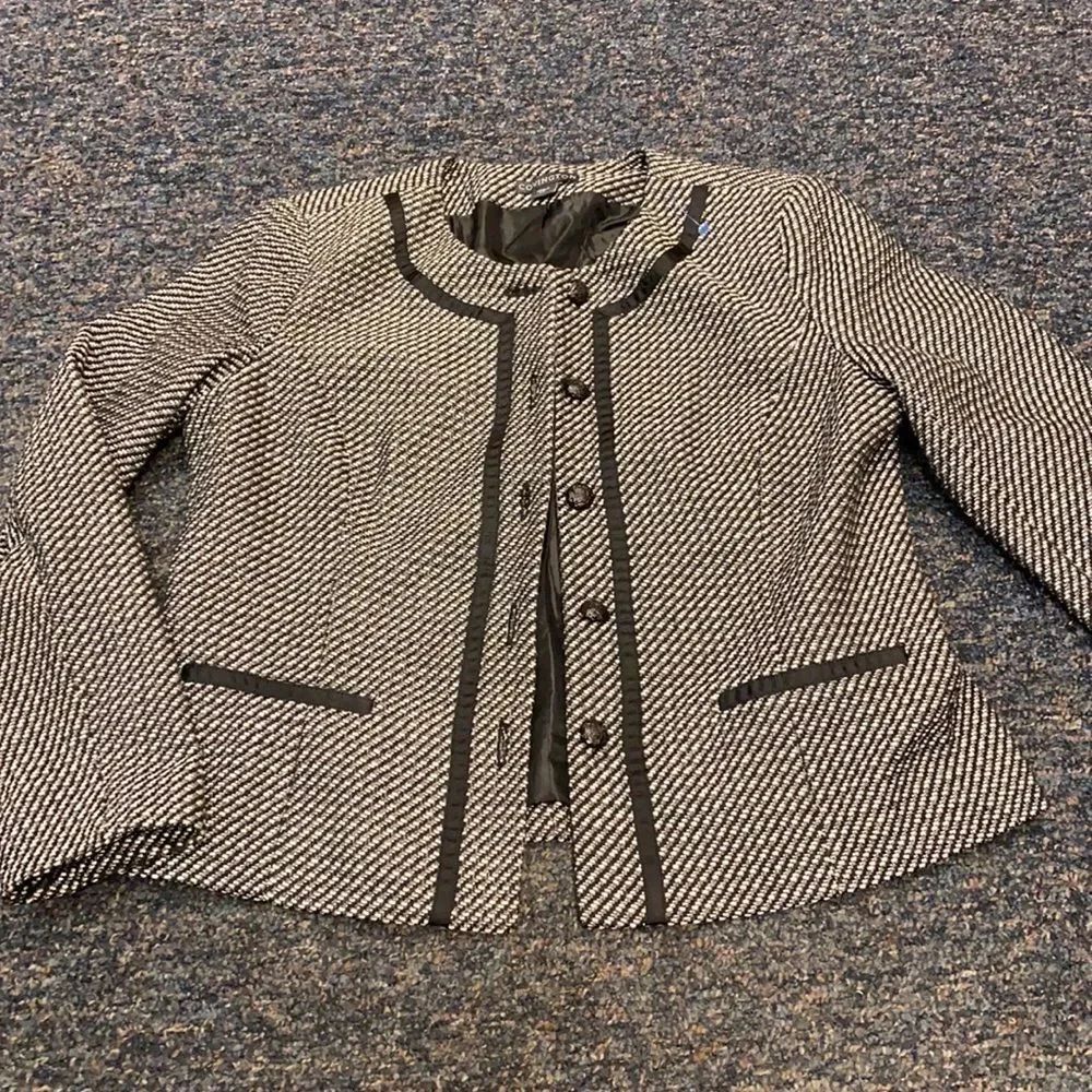 Covington Tweed Black and White Glitter Blazer L